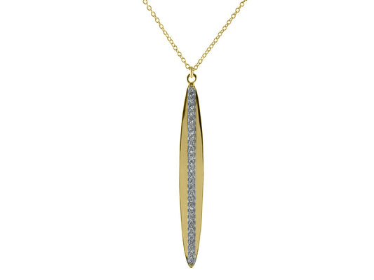 Dangling Cubic Zirconia Flash Line Necklace Necklaces