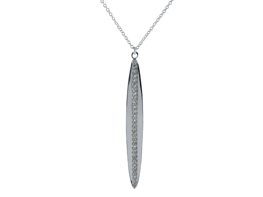 Dangling Cubic Zirconia Flash Line Necklace Necklaces