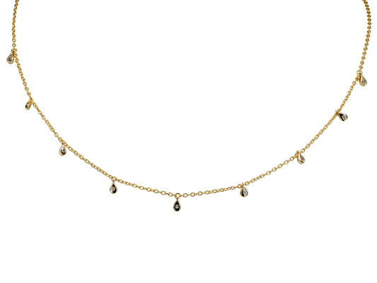 Mini Crystal Raindrops Necklace (Vermeil) Necklaces