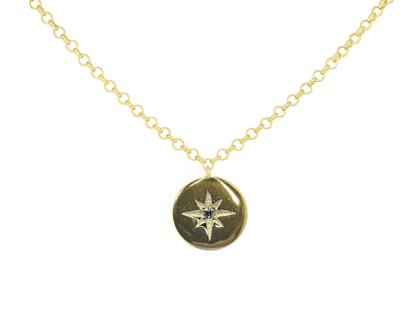 Starburst Coin Pendant Necklace Necklaces