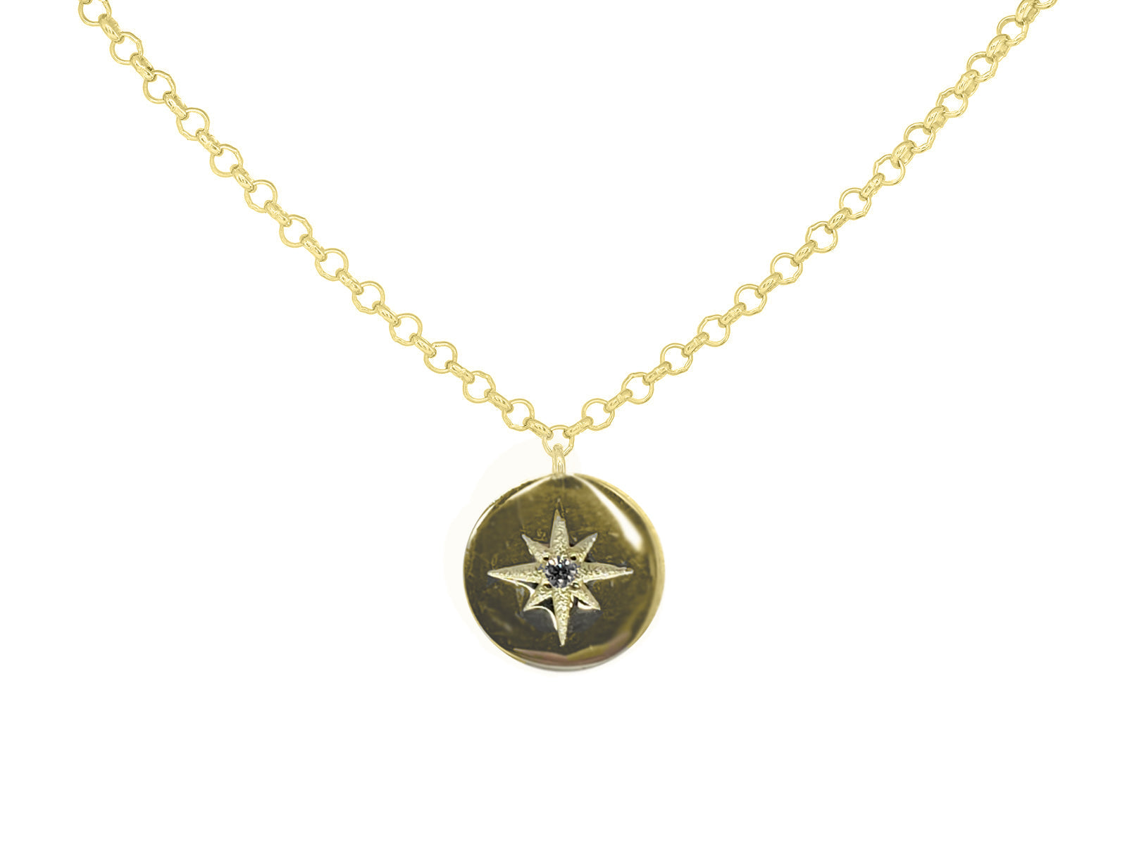 Starburst Coin Pendant Necklace Necklaces