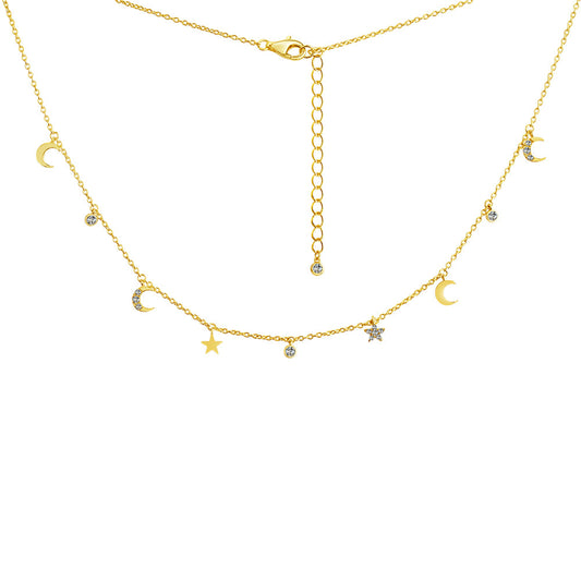 Celestial Stars & Moon Necklace (Vermeil) Necklaces