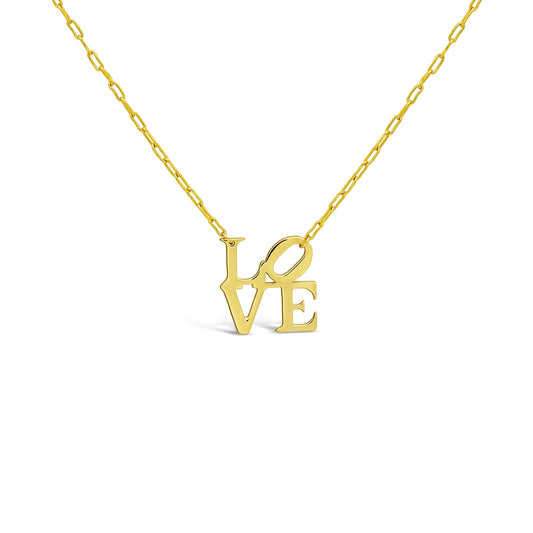 Stacked Love Paper Clip Necklace (Vermeil) Necklaces