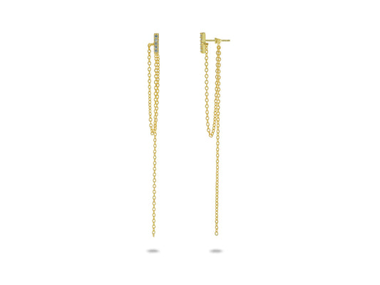 Dangling Flashbar Studs Earrings