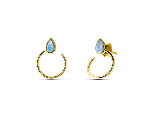 Neverending Created Australian Opal Stud Earrigns Earrings