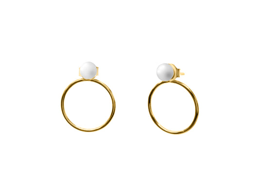 Pearl & Hoop Earrings Earrings