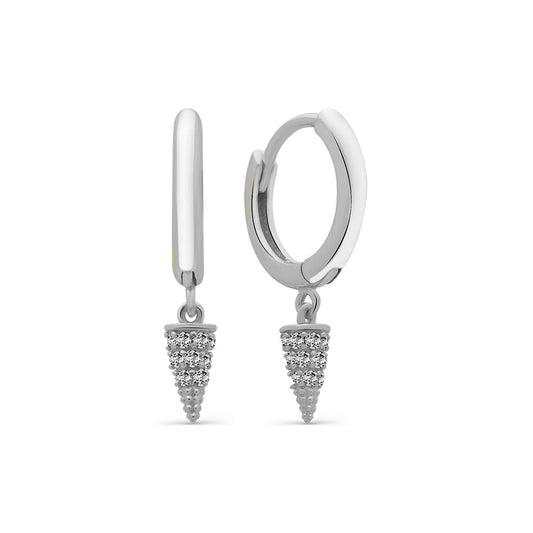 Brilliant Bullet Huggie Hoop Earrings Earrings