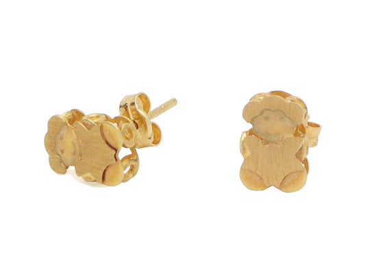 18k Yellow Gold Doll Stud Earrings Earrings