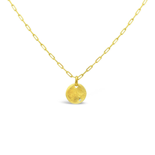 Golden Engravable Frida Disc Necklace Necklaces