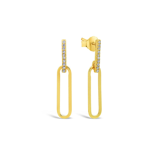 Paper Clip Drop Earrings Earrings