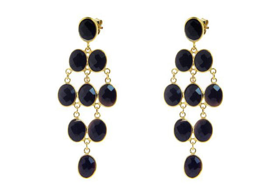 Black Onyx Chandelier Earrings Earrings