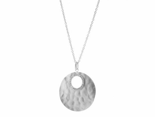 Hammered Lunar Moon Necklace Necklaces
