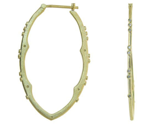 Sterling Silver Italian Hoop Zirconia Earrings: 18k Gold Plating Earrings