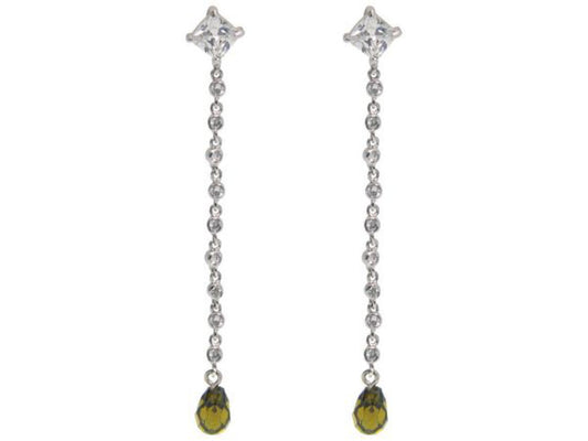 SoCal Emerald CZ Briolette Earrings Earrings