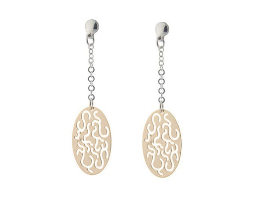 Dangling Filigree Oval Scriptures Earrings Earrings